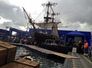 This is shot Ron Howard tweeted from the set of In the Heart of the Sea, filming in London now.
