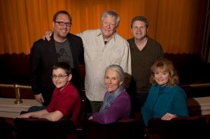 James Best (standing, center) and Dorothy Best (seated, far right) and the cast of On Golden Pond.