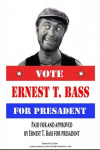 READY TO ROCK THE POLITICAL SCENE-- You can read the official announcement at www.ErnestT.com.