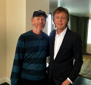 HEY PAUL--Ron Howard recently tweeted this photo of himself with Sir Paul McCartney. Follow Ron on Twitter @RealRonHowad.