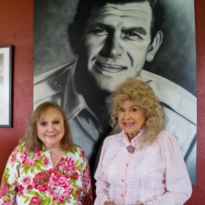 Betty Lynn and Donna Douglas at the Andy Griffith Museum.  Photo by Hobart Jones.