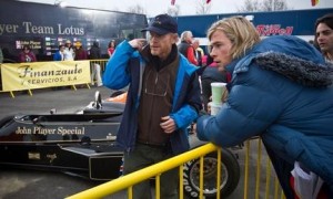 Ron Howard on location for Rush, with star Chris Hemsworth.