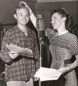 HERE'S WALDO--Janet with Sam Edwards (Sam Muggins, Lester Scobey in Mayberry), as Corliss Archer and boyfriend Dexter Franklin in radio's "Meet Corliss Archer."