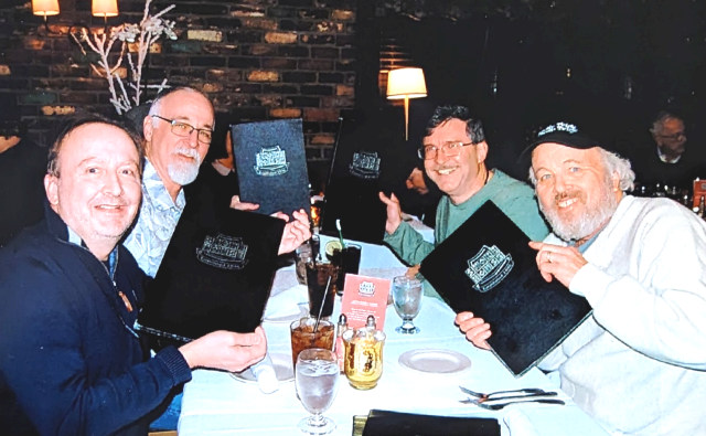 Greg Kelley, Mike Creech, Clint Howard and Allan Newsome checking out the menu.