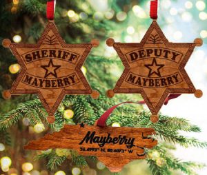 Mayberry North Carolina, Sheriff & Deputy Badge Ornaments