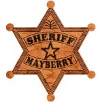 Mayberry Sheriff Badge Wooden Magnet