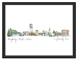 Mayberry Cityscape Art Print