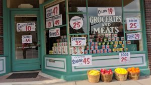 Foley's Market set dressed and ready for screen time during Mayberry Man movie.