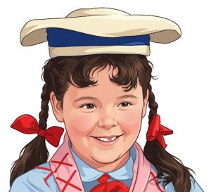 Mary Wiggins Miss Mayberry Jr Cartoon