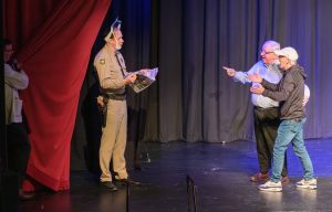 Dennis Rush and Keith Thibodeaux watching Barney hang himself. Mayberry Days 2025
