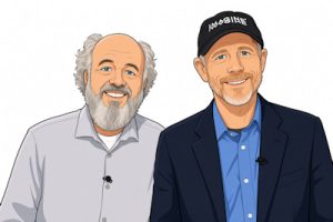 Clint & Ron Howard cartoon image