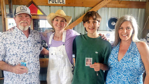 The Colorado Fishin' Hole Whistlers chapter July 26 gathering featured special guest and chapter member Dixie Griffith (second from left).