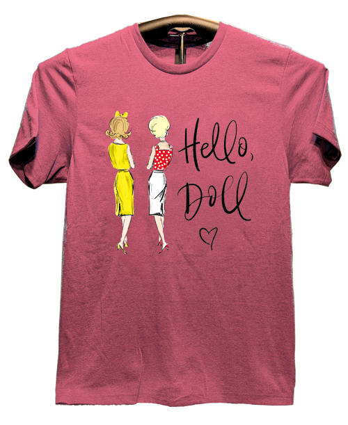 Hello Doll Heather Berry T-shirt