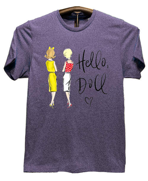 Hello Doll Heather Purple T-shirt