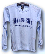 Mayberry Splatter Long Sleeve Light Blue T-shirt
