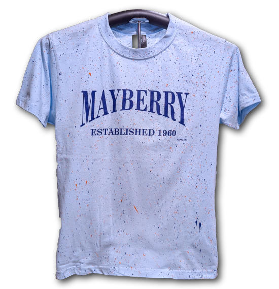 Mayberry Splatter Short Sleeve Light Blue T-shirt