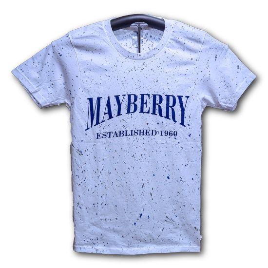 Mayberry Splatter Short Sleeve White T-shirt