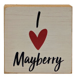 I Heart Mayberry Wooden Block