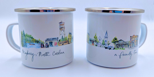 Mayberry Cityscape Enamel Camp Mug