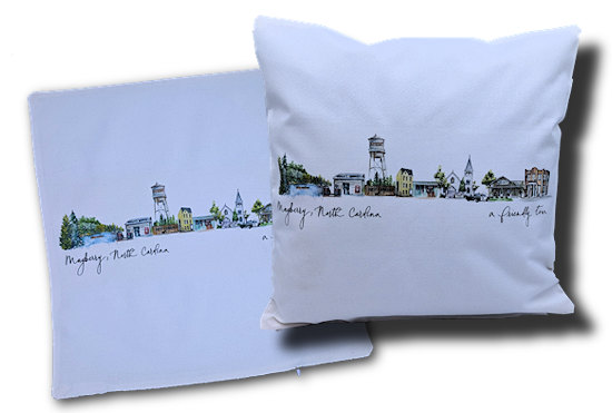 Mayberry Cityscape Pillow Cover