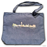 Mayberry Cityscape Blue Jean Tote Bag