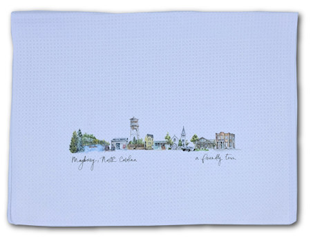 Mayberry Cityscape Waffle Weave Towel