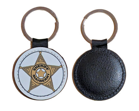 Mayberry Patrol Car Emblem Keychain