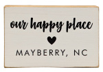 Our Happy Place Wooden Block