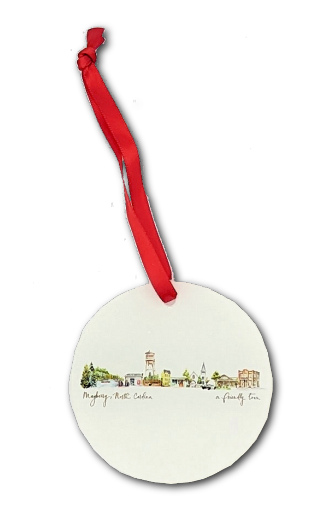 Mayberry Cityscape Acrylic Ornament