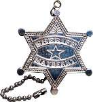 Sheriff Mayberry Badge Pewter Ceiling Fan Pull
